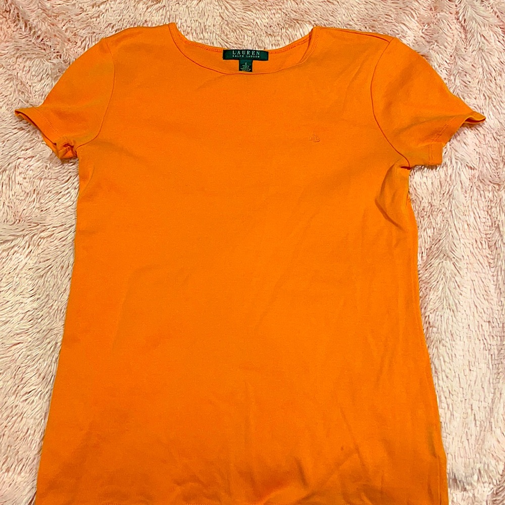 Ralph Lauren orange tee w/ embroidered logo